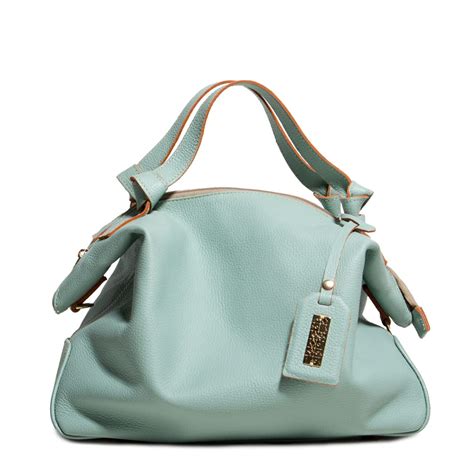 Bolsa Feminina Em Couro Alça De Mão Verde Tiffany Com.